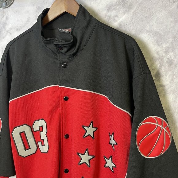 Philadelphia 76ers Shooting Jersey Mens 2XL Red Snap Embroidered Basketball - Picture 5 of 9